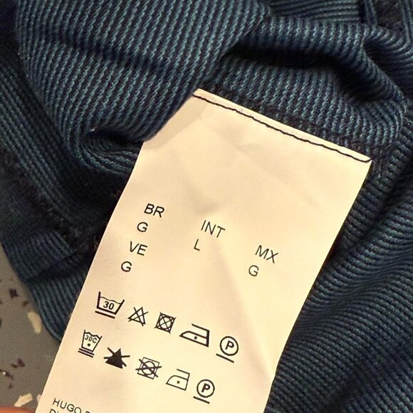 Dark blue Hugo Boss long sleeve polo shirt - Picture 3 of 5